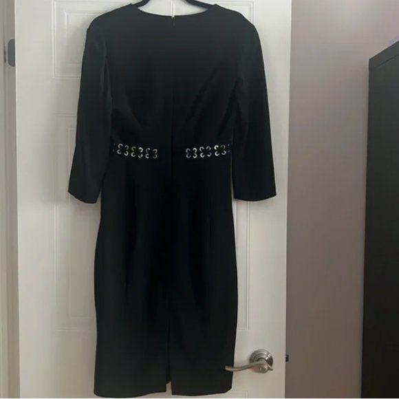 Michael Kors Collection Black Dress Silver Grommets 8 - Picture 5 of 5